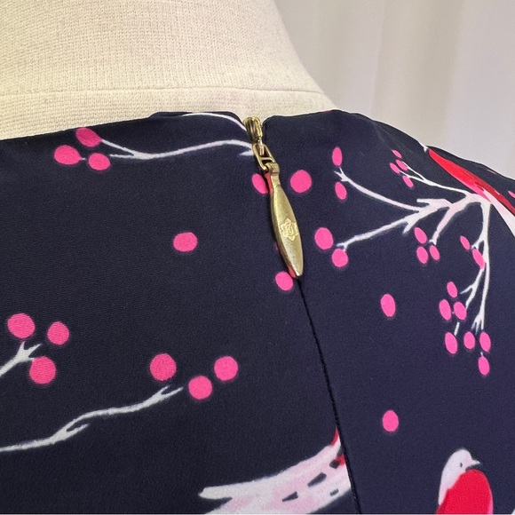 Draper James Love Birds Cold Shoulder Blue Dress - Picture 13 of 16